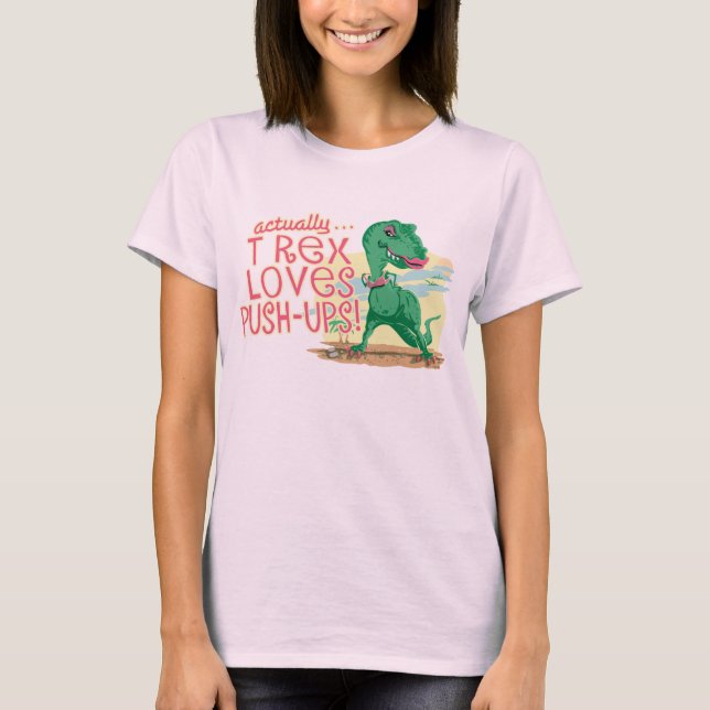 T Rex Kärlek-penseldrag T-shirt (Framsida)