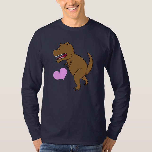 T-Rex kärlek Tee (Framsida)