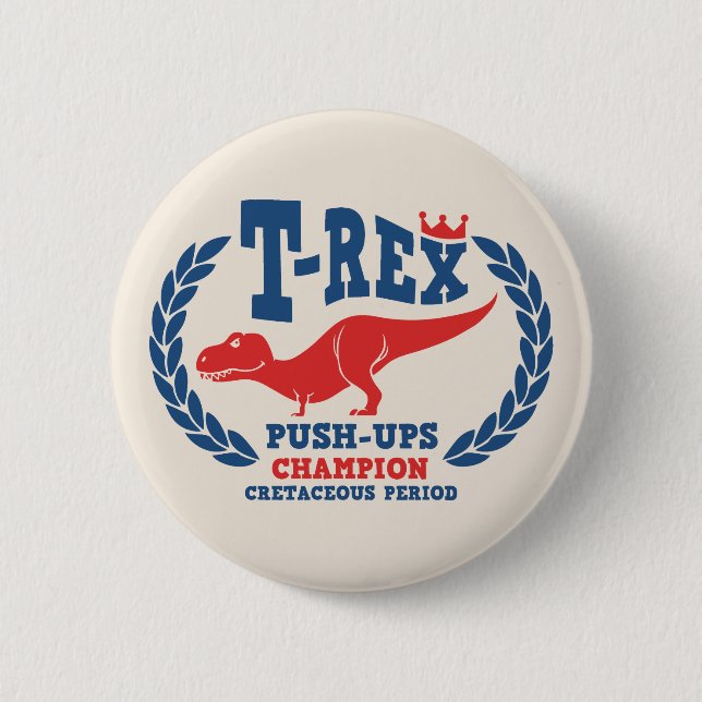 T-Rex kärlekar Push-Ups Knapp (Framsida)