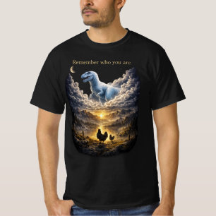 T-Rex Kyckling Evolution Kom ihåg Vem Du Är T Shirt