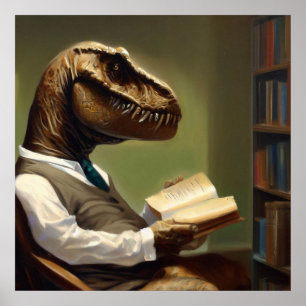 T Rex-läsning Poster