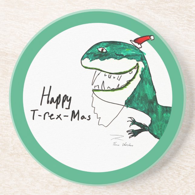 T-Rex-Mas-Underlägg i julrundan Underlägg (Framsidan)