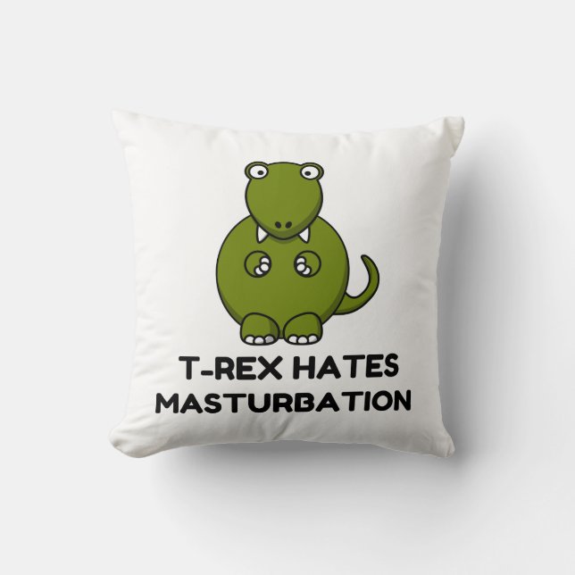 T Rex Masturbation Kudde (Framsida)