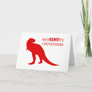 T-Rex MerRAWRry jul Helgkort