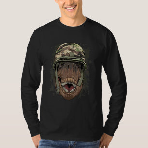T Rex Military Soldier Veterans Day Tyrannosaurus Shirt