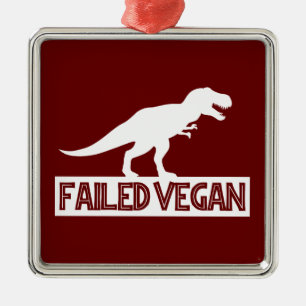 T-Rex Misslyckats Vegan Julgransprydnad Metall