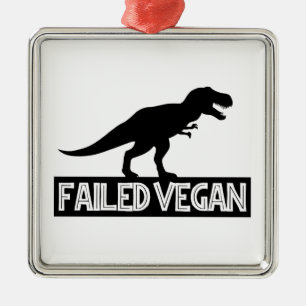 T-Rex Misslyckats Vegan Julgransprydnad Metall