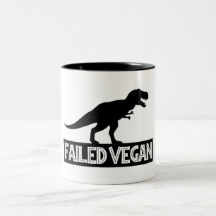 T-Rex Misslyckats Vegan Två-Tonad Mugg
