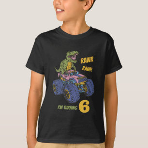 T-Rex Monster Lastbil Rawr Dinosaur Barns födelsed T Shirt