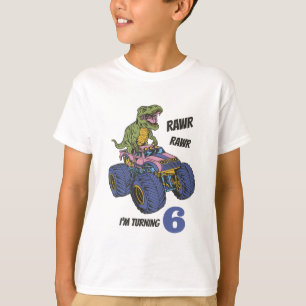 T-Rex Monster Lastbil Roar Dinosaur Barns födelsed T Shirt