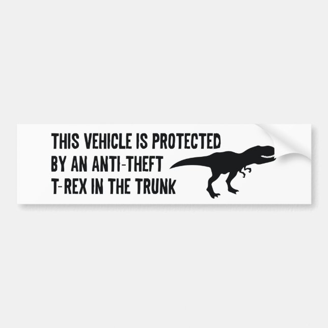 T-Rex mot stöld Bildekal (Framsidan)