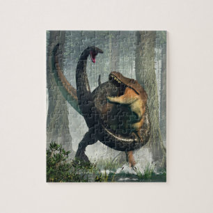 T-Rex mot Titanoboa Pussel