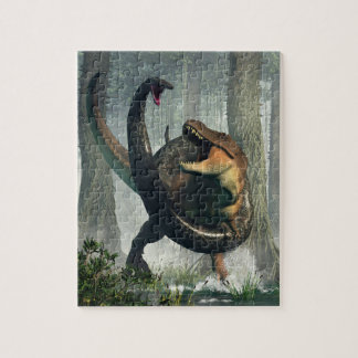 T-Rex mot Titanoboa Pussel