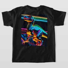 T-Rex Neon Dinosaur Barn Basic T-Shirt