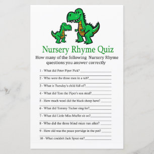 T-rex Nursery Rhyme Quiz babyduschspel