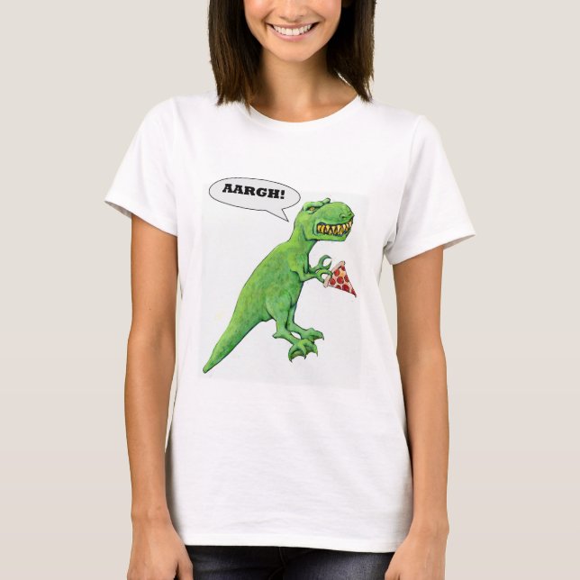 T-Rex och Pizza Tee Shirt (Framsida)