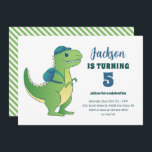 T-Rex och ryggsäck School Kids Dinosaur Birthday Inbjudningar<br><div class="desc">För barn för rutdesign,  pojkar eller flickor som kärlek dinosaur,  dino-tecknad,  T-rex och andra dinosauriarter. Perfekt för födelsedagsfest av Jurassic-tema. Du kan anpassa ordalydelsen så att den passar för andra tillfällen.</div>