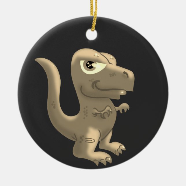 T-Rex och Stegosaurus Ceramic Ornament (Framsidan)