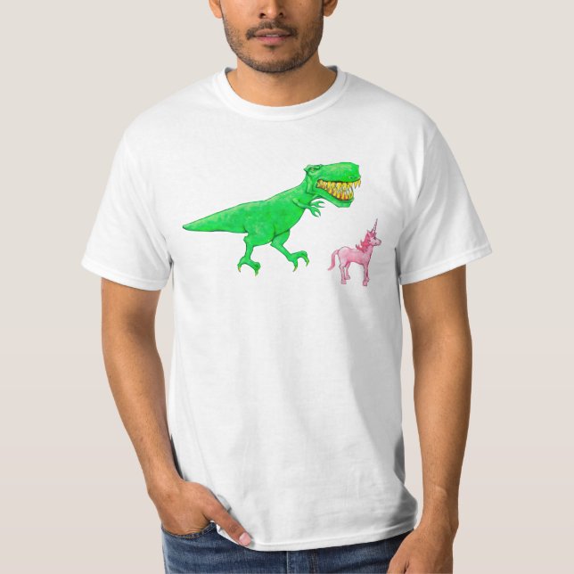 T-Rex och Unicorn Tee Shirt (Framsida)