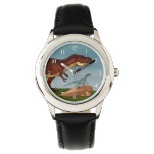 T-Rex och Velociraptor Armbandsur
