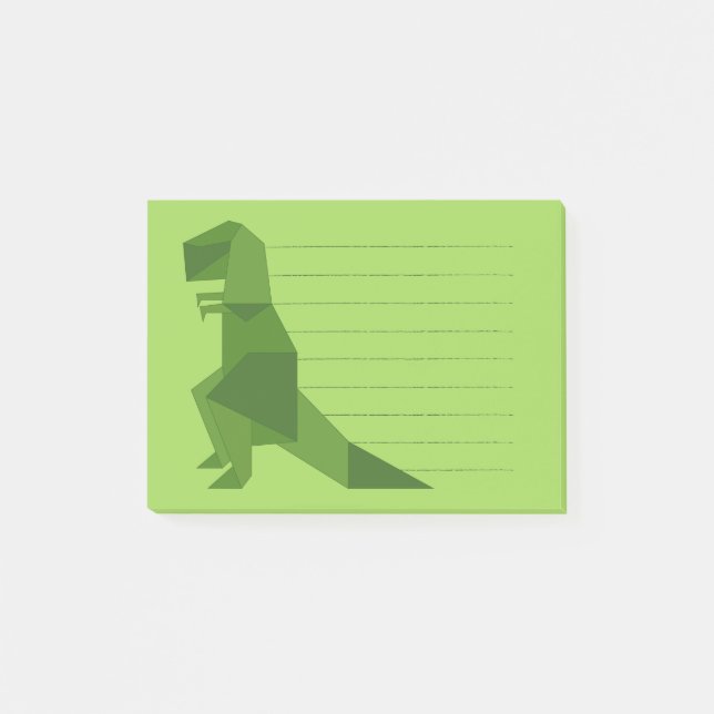 T-Rex origami Post-it Block (Framsida)