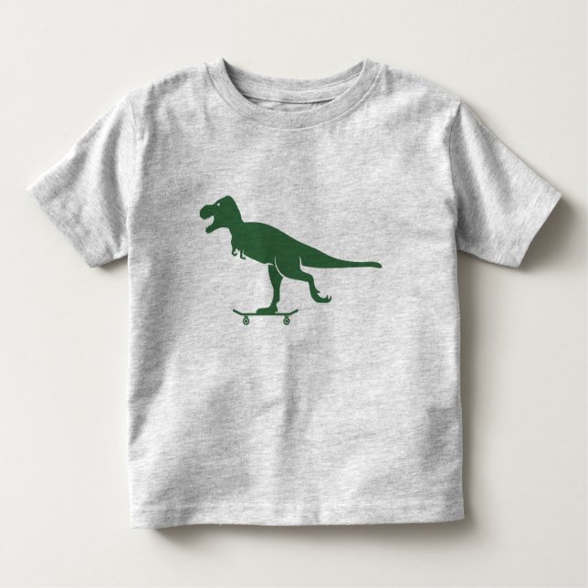 T Rex på en Skateboardskjorta Tee (Framsida)