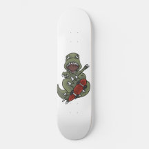 T-Rex på ett skateboard
