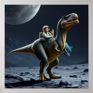 T-Rex på måne Poster