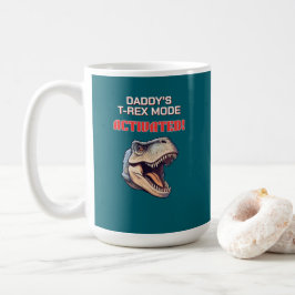 T-Rex Pappamodus Aktiverad dinosaurie meme Kaffemugg