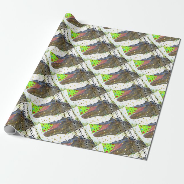 T-Rex Party Animal Presentpapper (Utrullad)