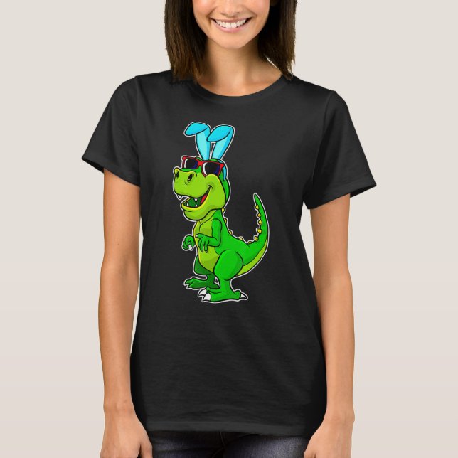 T Rex Påskhare Dinosaur Boys Basket Stuffers K Shirt (Framsida)