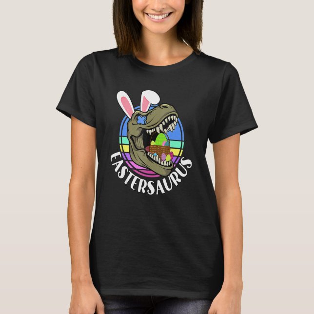 T Rex Påskhare Funny Dinosaur Påsk Saurus Bo Shirt (Framsida)