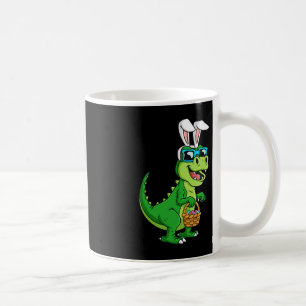 T Rex Påskhare med Roligt B för ägg Basket Kaffemugg