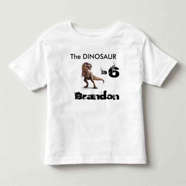 T-Rex Personlig Birthday Tshirt Tee (Framsida)