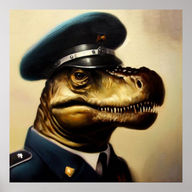 T Rex Policeman Poster (Framsidan)