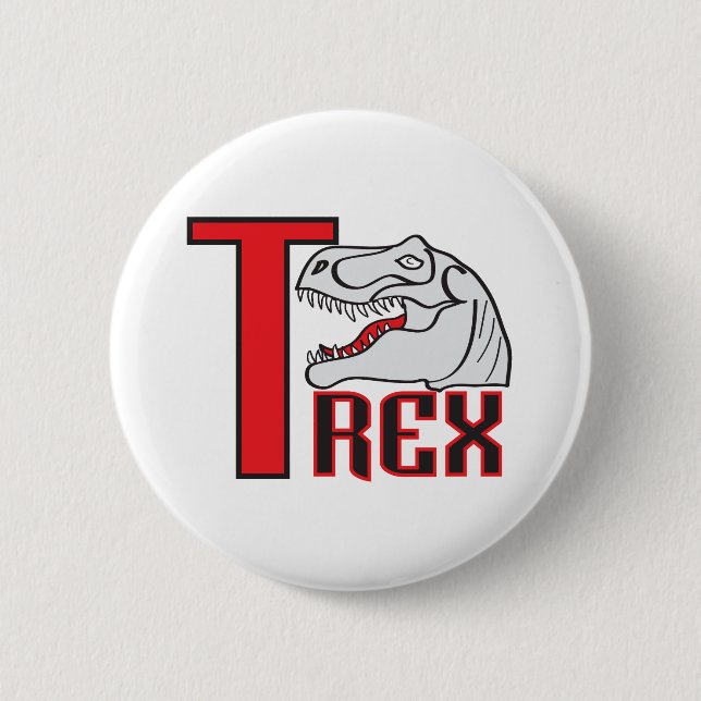 T-Rex porträtt Knapp (Framsida)