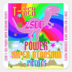 T-Rex Power-Toppen 2500-punkters fästen Fyrkantigt Klistermärke