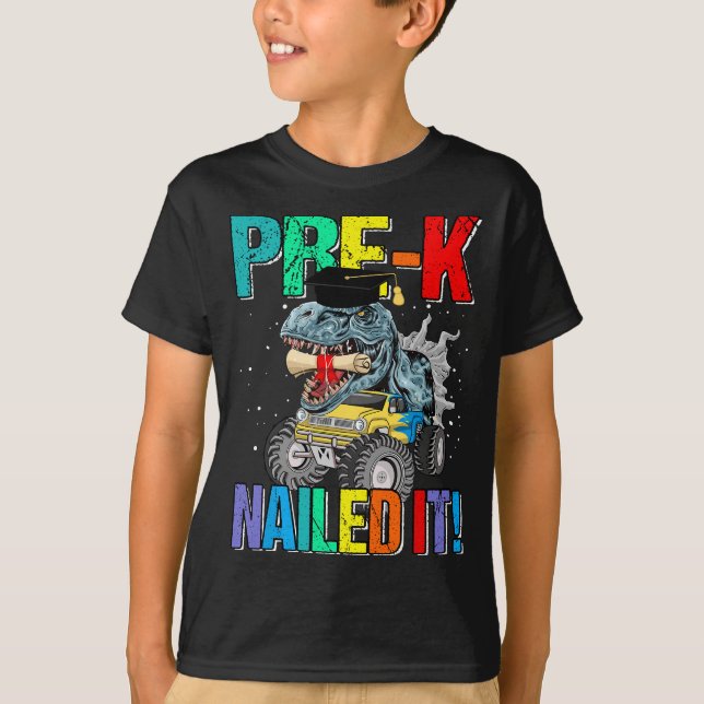 T Rex Pre-K Nail IT Studenten-klass 2022 Din Shirt (Framsida)
