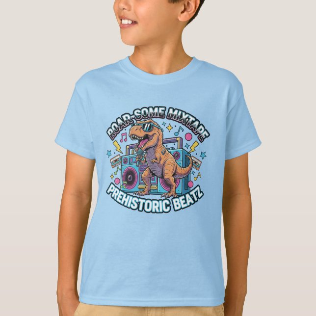 T-Rex Prehistoric Roarsome Kids Mixtape Tee (Framsida)