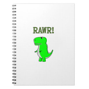 T-Rex-RAWR för ljus och Arg Anteckningsbok Med Spiral