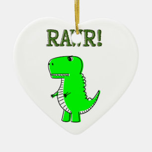 T-Rex-RAWR för ljus och Arg Julgransprydnad Keramik