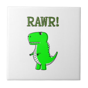 T-Rex-RAWR för ljus och Arg Kakelplatta