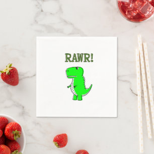 T-Rex-RAWR för ljus och Arg Pappersservett