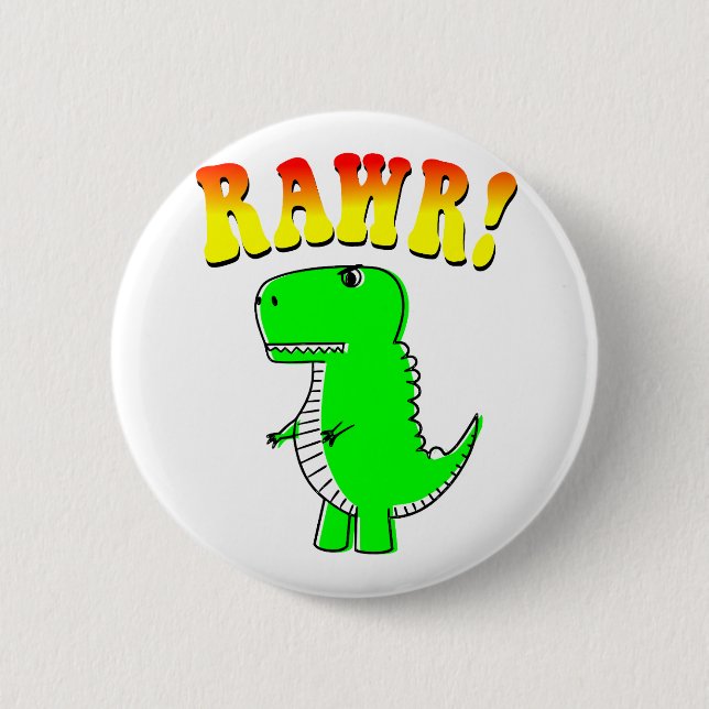 T-Rex-RAWR-Groovy-text för ljud och Arg Knapp (Framsida)