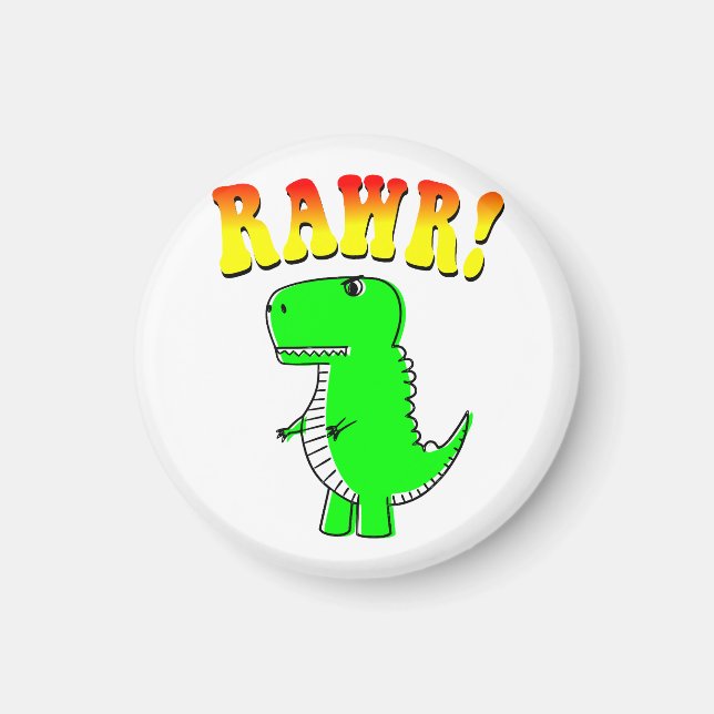 T-Rex-RAWR-Groovy-text för ljud och Arg Magnet (Framsidan)