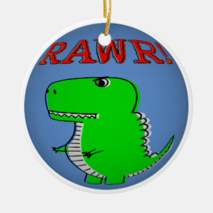 T-Rex RAWR-Tecknaden för Arg och ljud Julgransprydnad Keramik