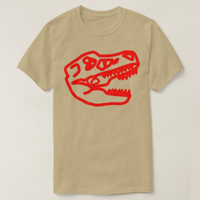 T rex Red Shirt (Design framsida)