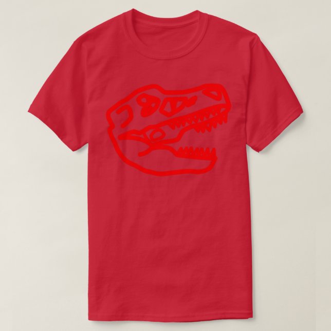 T rex Red T Shirt (Design framsida)
