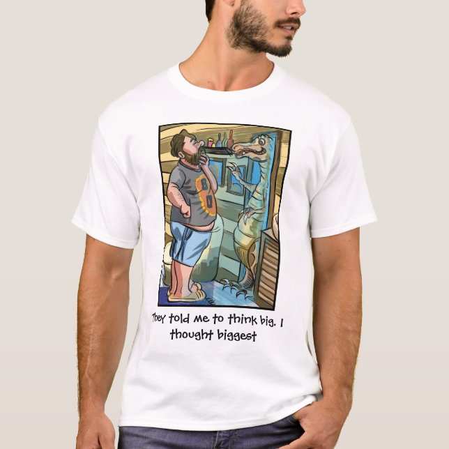 T-Rex-reflektion: Tänka större än stor T Shirt (Framsida)