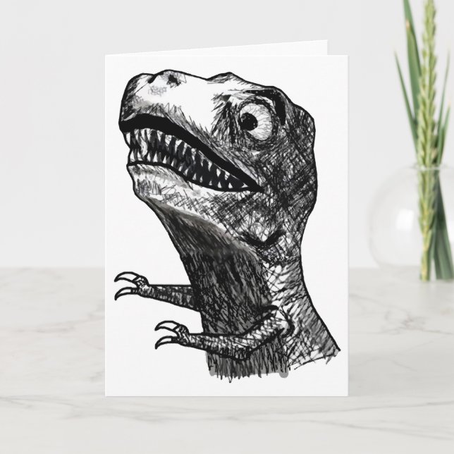 T-Rex-registreringsbevis - gratulationskort Kort (Framsida)